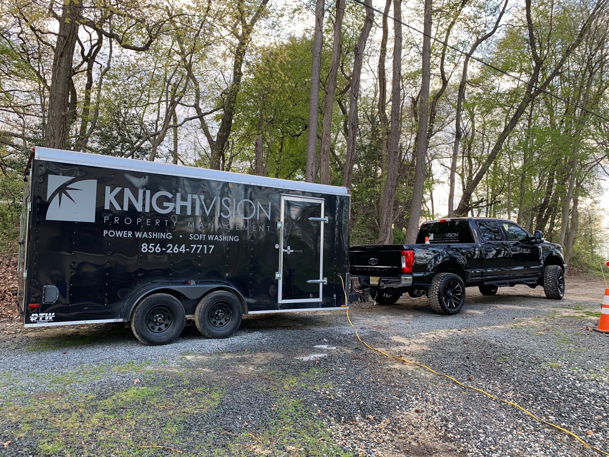 KnightVision work truck with power washing equipment 